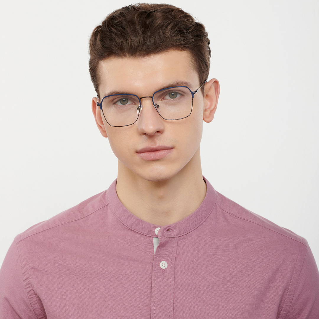 Vincent Chase Online Mid Gunmetal Full Rim Geometric left side