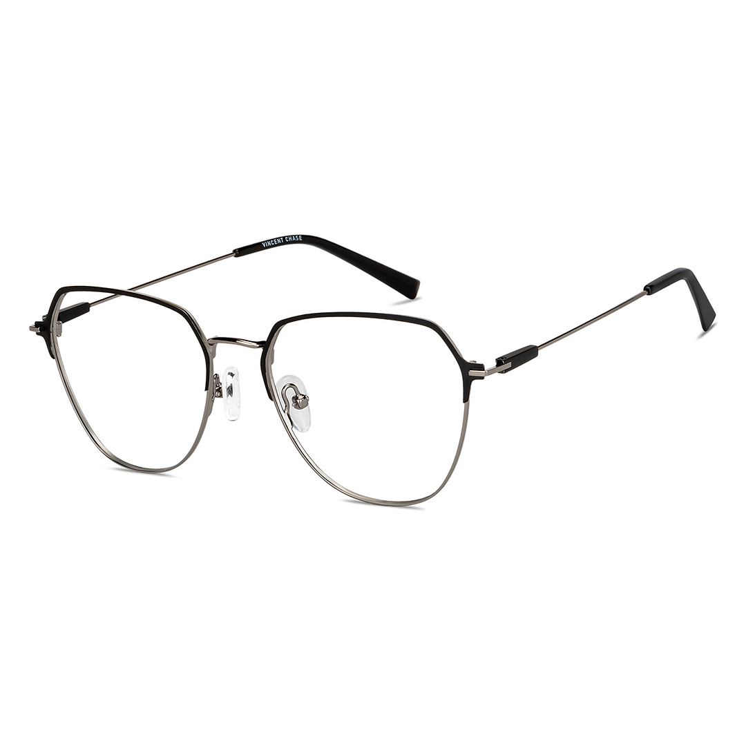 Vincent Chase Online Dark Gunmetal Full Rim Geometric right side