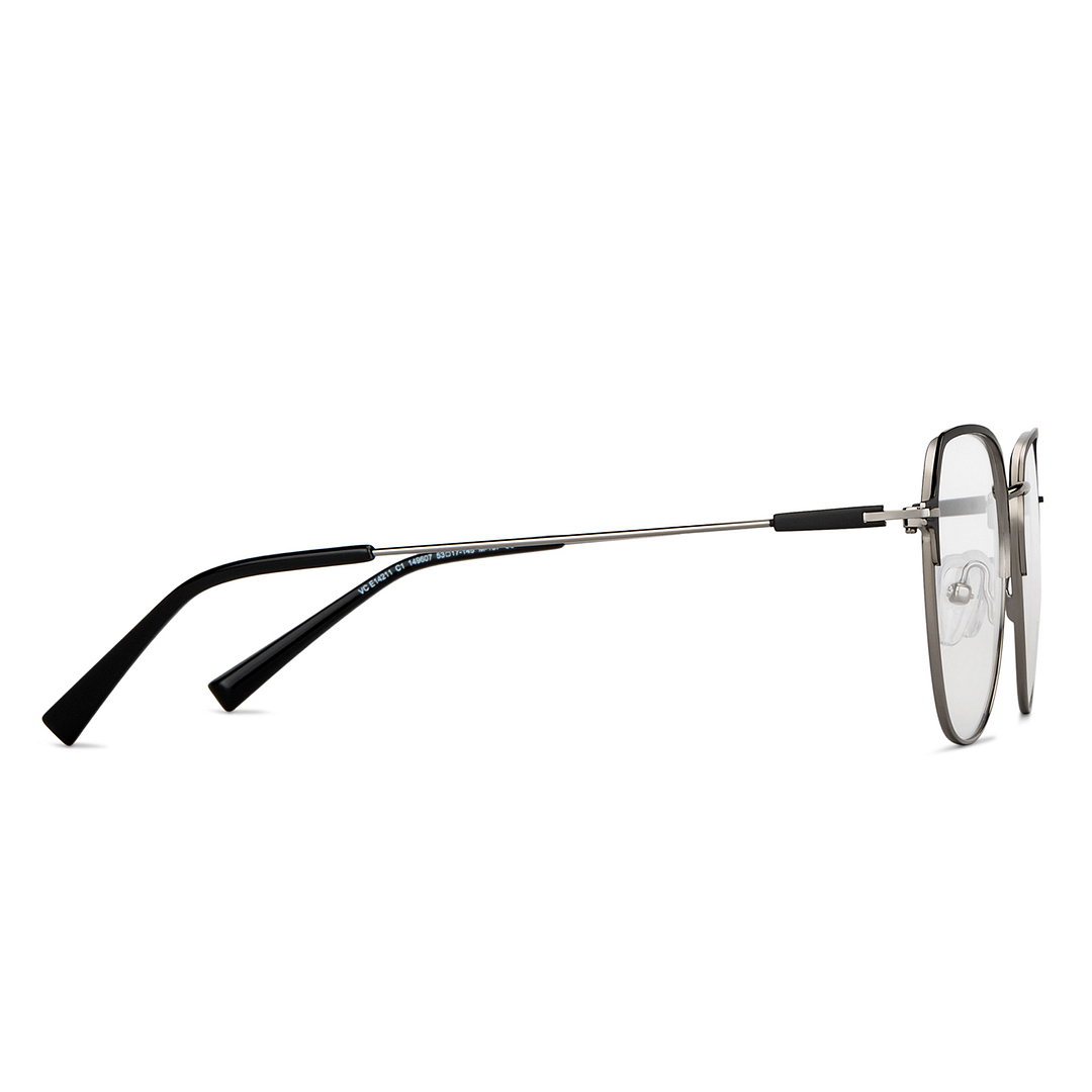 Vincent Chase Online Dark Gunmetal Full Rim Geometric left side