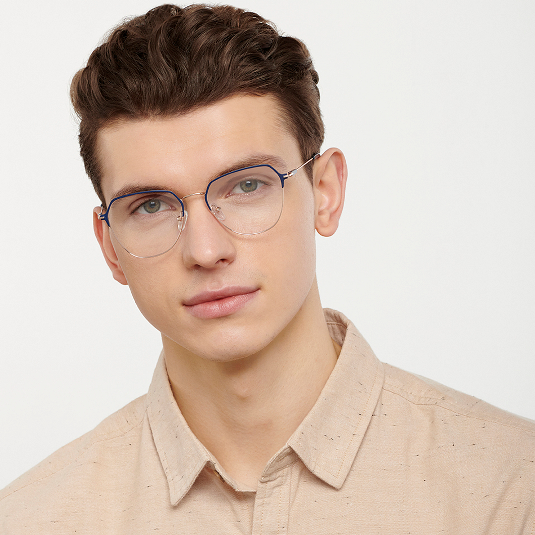 Vincent Chase Online Gold Full Rim Geometric left side