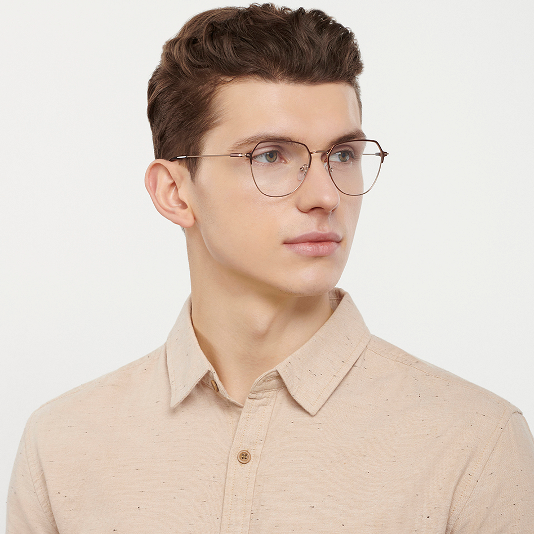 Vincent Chase Online Light Brown Full Rim Aviator right side