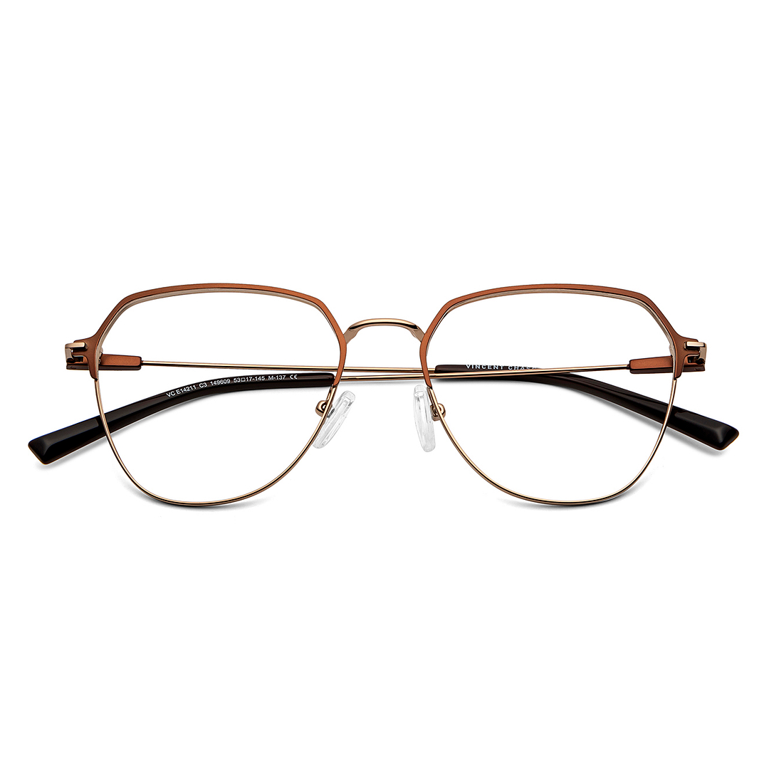 Vincent Chase Online Light Brown Full Rim Aviator left side