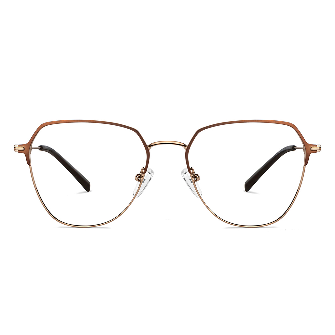 Vincent Chase Online Light Brown Full Rim Aviator left side