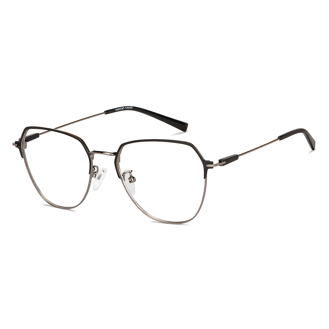 Vincent Chase Online Dark Gunmetal Full Rim Geometric right side