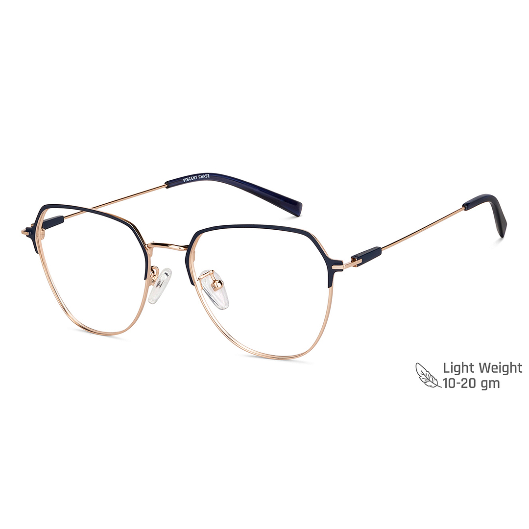 Vincent Chase Online Gold Full Rim Geometric left side