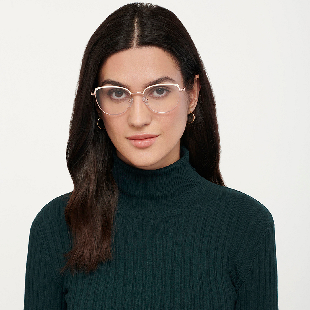 Vincent Chase Online Rose Gold Full Rim Cat Eye left side