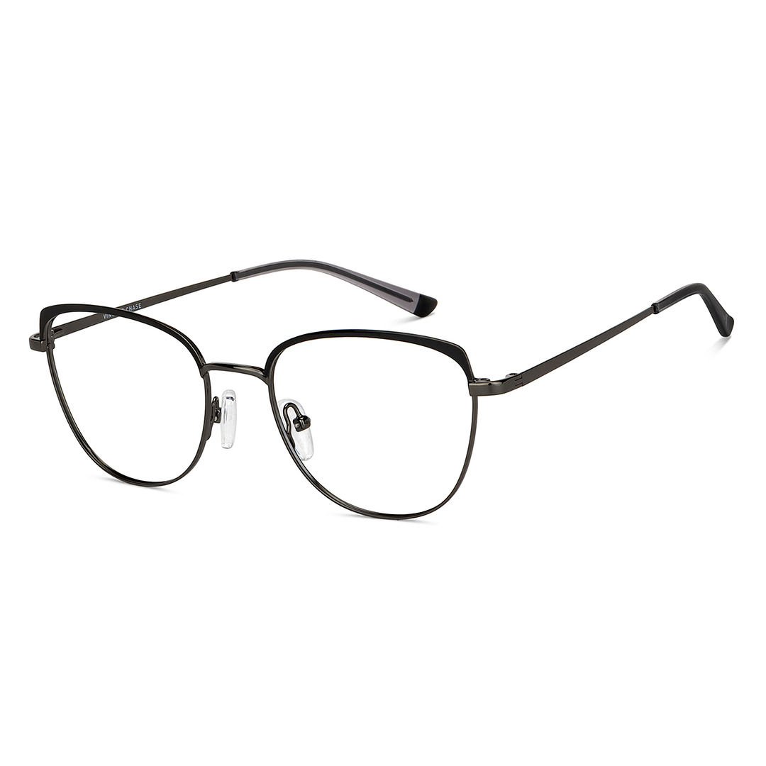 Vincent Chase Online Dark Gunmetal Full Rim Cat Eye right side