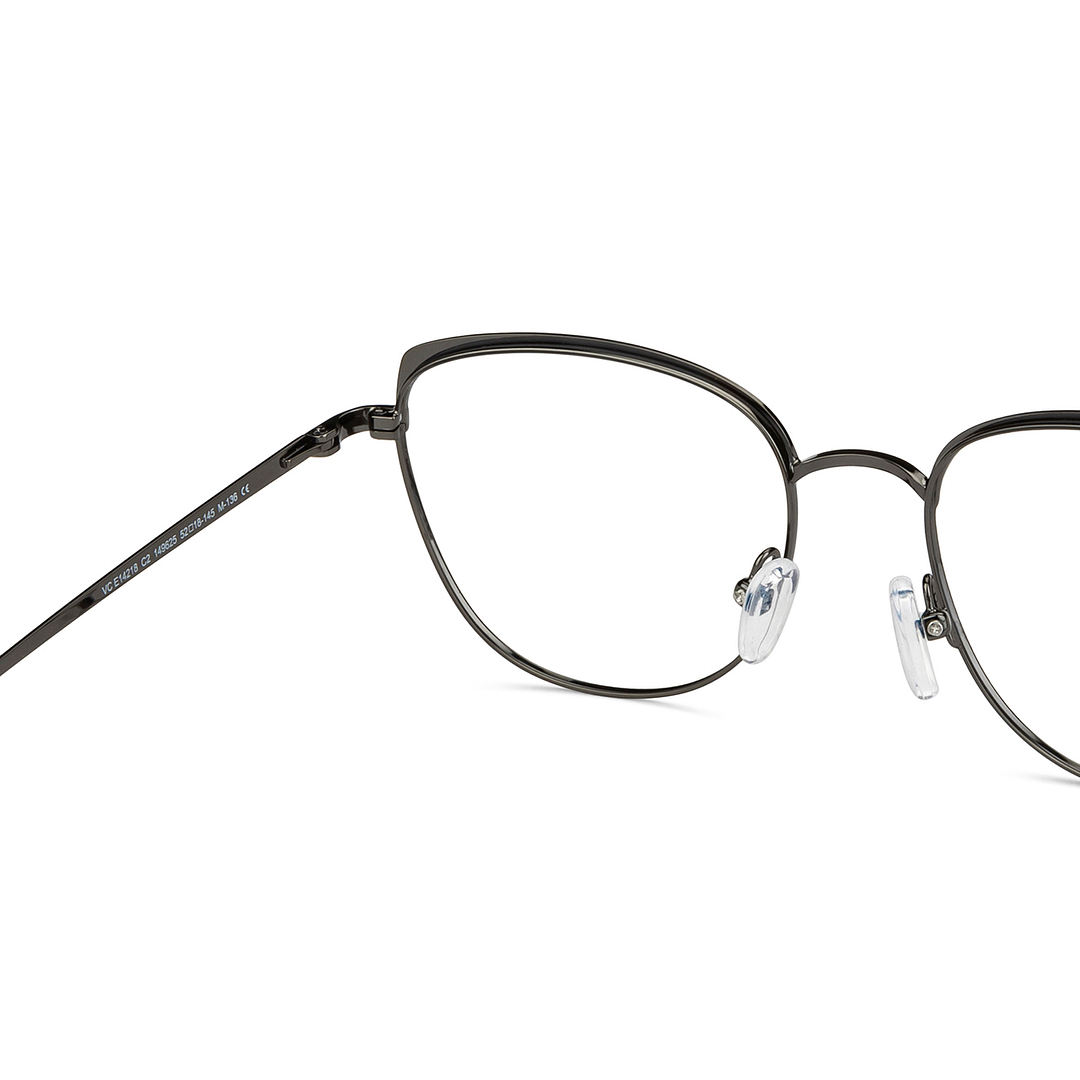 Vincent Chase Online Dark Gunmetal Full Rim Cat Eye right side