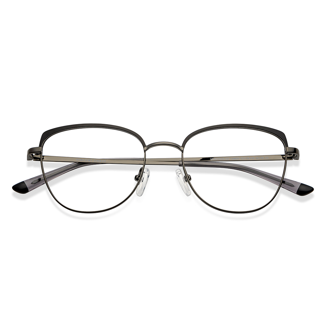 Vincent Chase Online Dark Gunmetal Full Rim Cat Eye left side