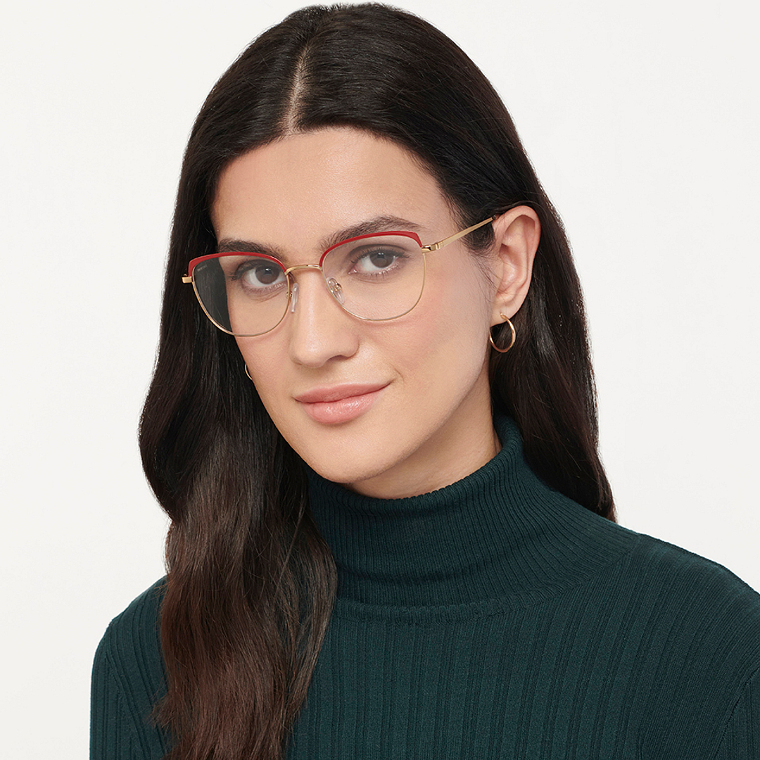 Vincent Chase Online Gold Full Rim Cat Eye right side