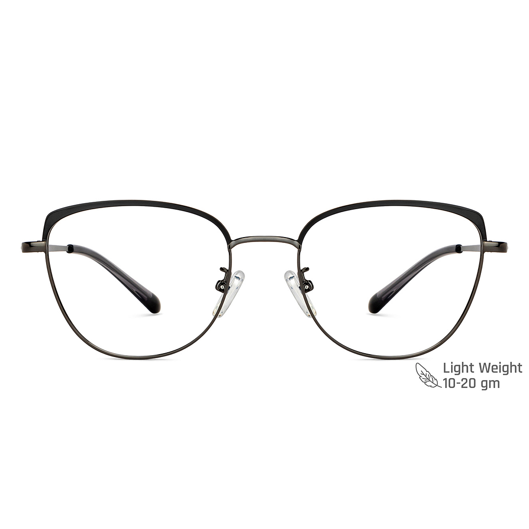 Vincent Chase Online Dark Gunmetal Full Rim Cat Eye right side