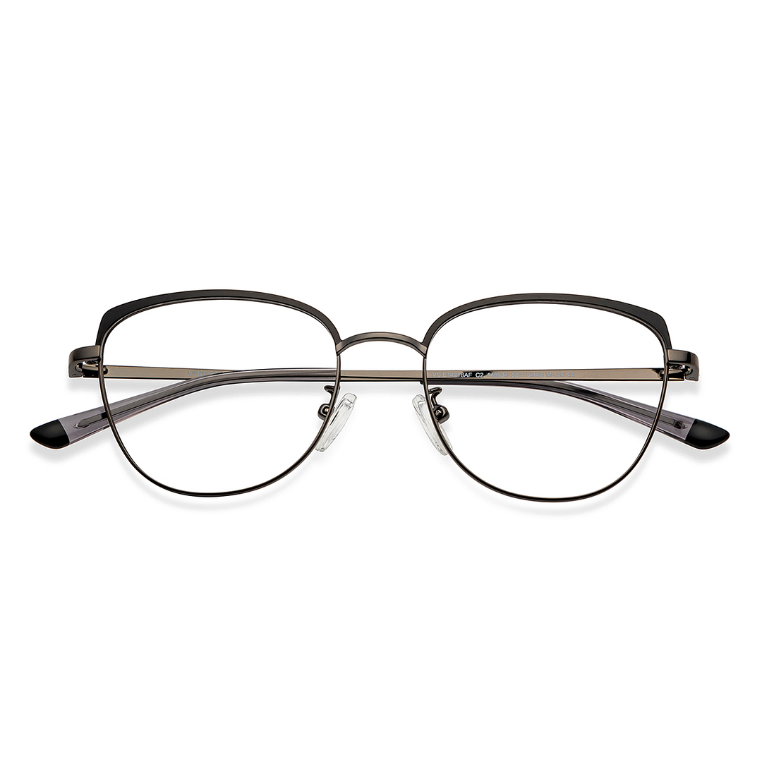 Vincent Chase Online Dark Gunmetal Full Rim Cat Eye left side