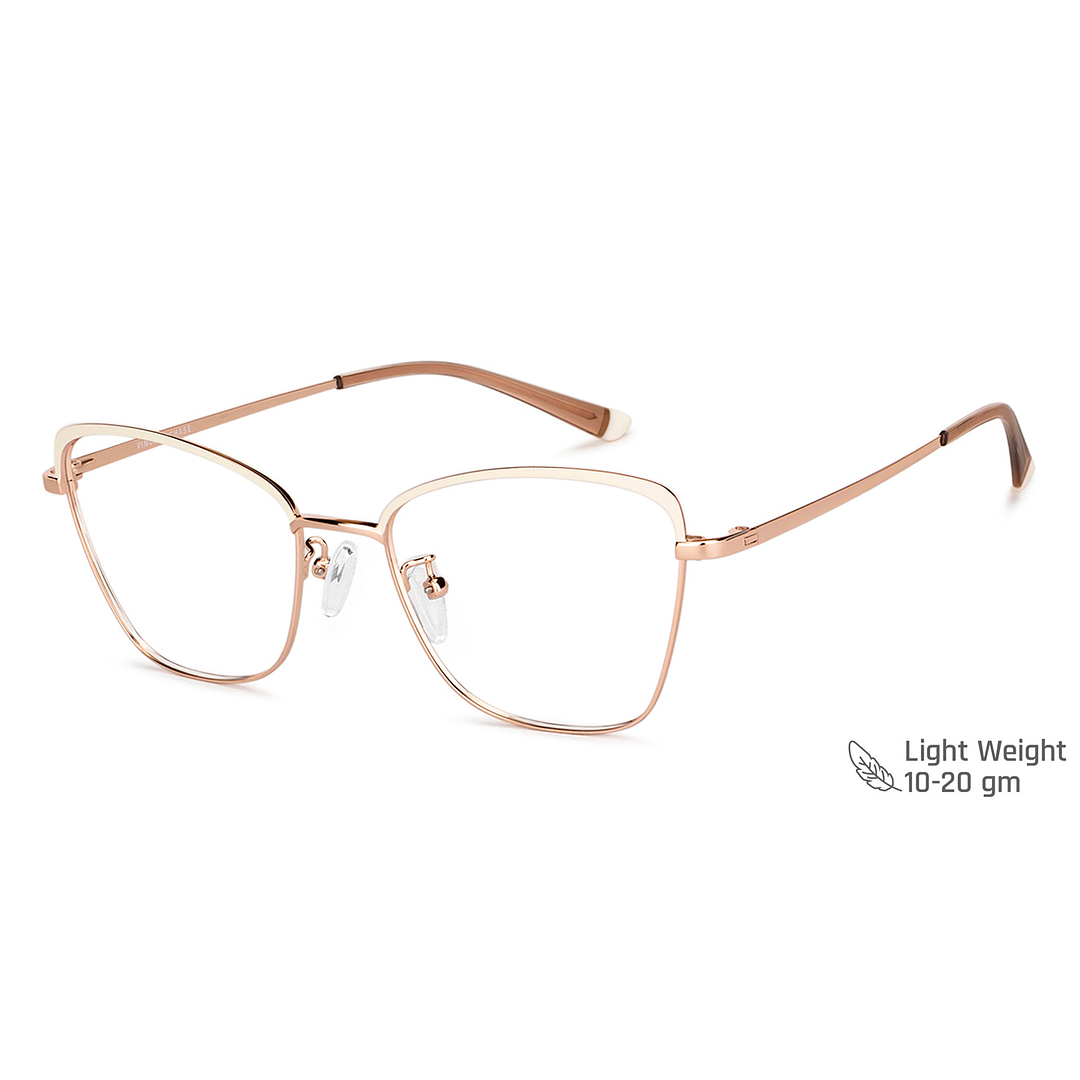 Vincent Chase Online Rose Gold Full Rim Cat Eye left side