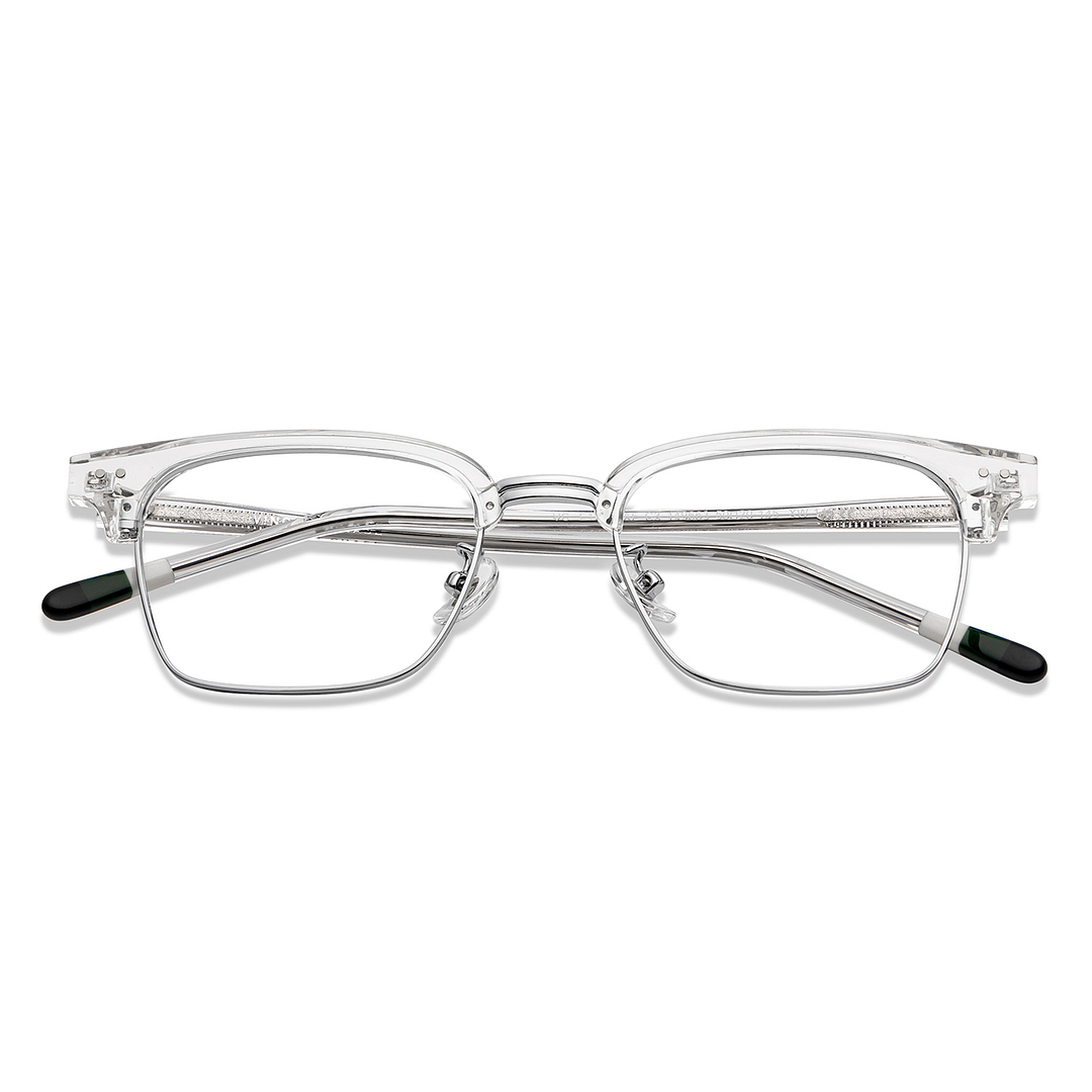 Vincent Chase Online Silver Full Rim Clubmaster left side