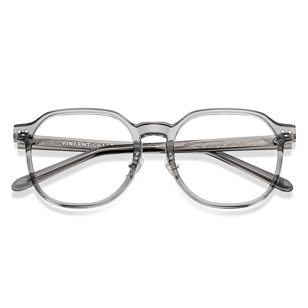 Vincent Chase Online Gray Transparent Full Rim Geometric left side