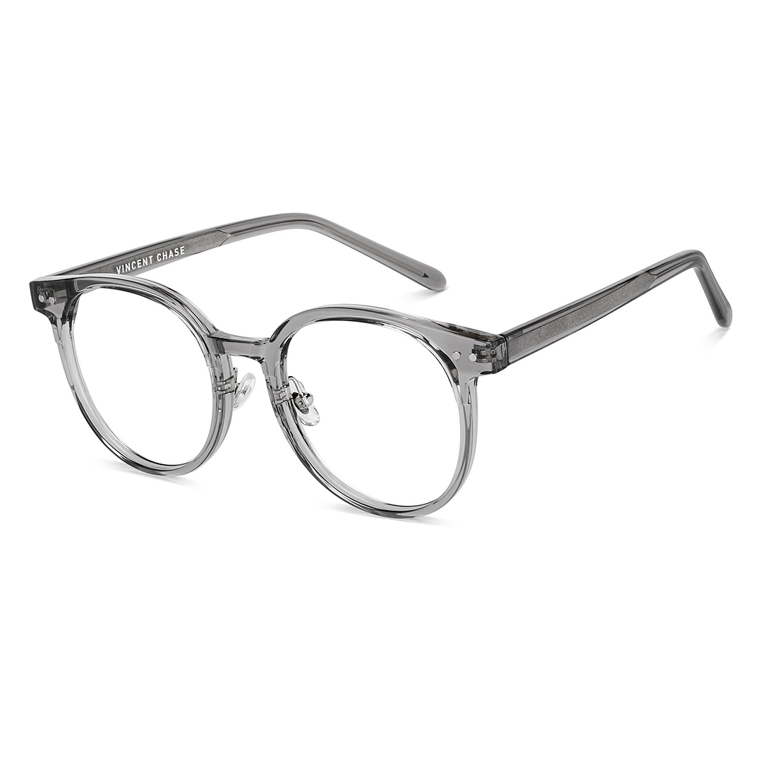 Vincent Chase Online Gray Transparent Full Rim Round left side