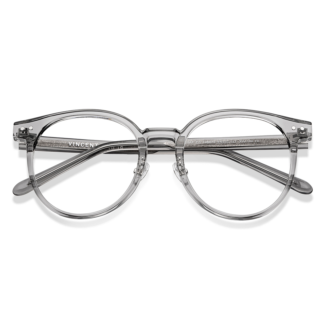 Vincent Chase Online Gray Transparent Full Rim Round left side