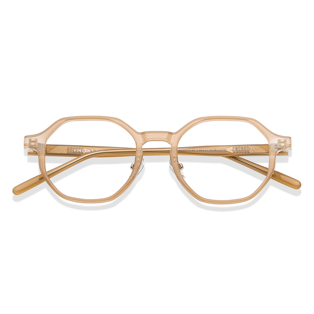 Vincent Chase Online Brown Transparent Full Rim Geometric left side