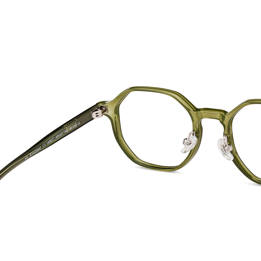Vincent Chase Online Green Transparent Full Rim Geometric right side