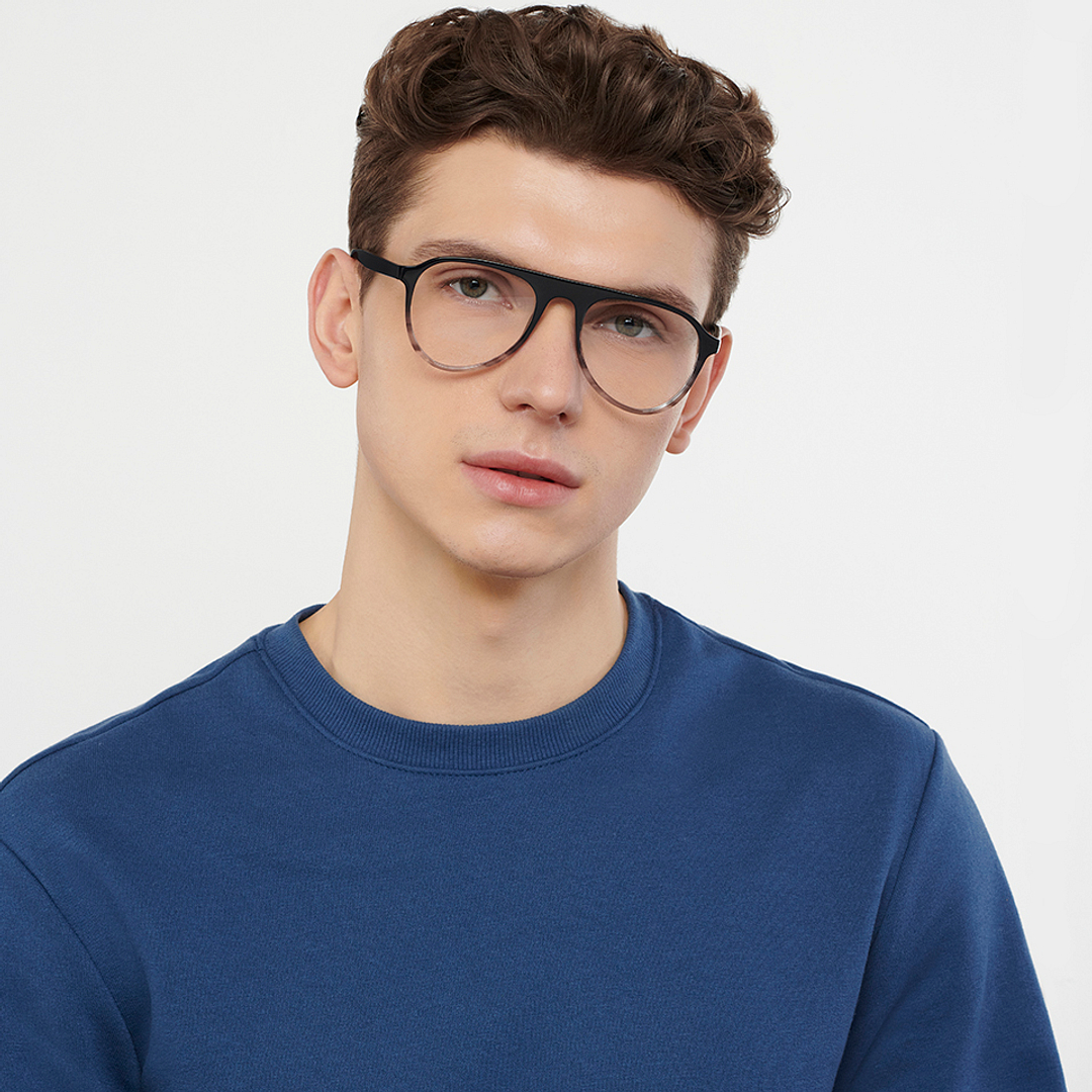 Vincent Chase Online Black Transparent Full Rim Aviator left side