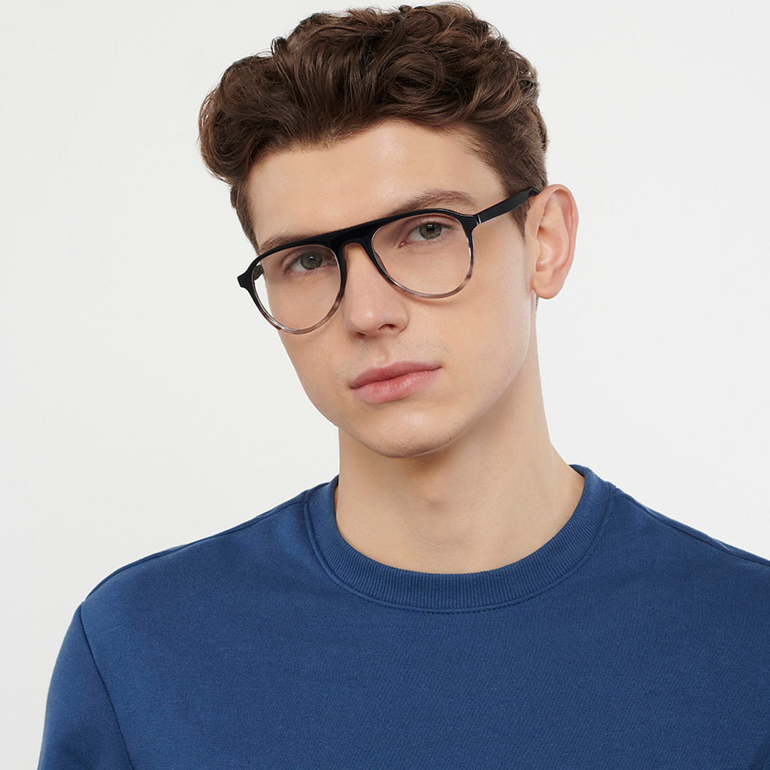 Vincent Chase Online Black Transparent Full Rim Aviator right side