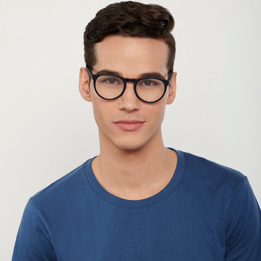 Vincent Chase Online Sky Blue Full Rim Round left side