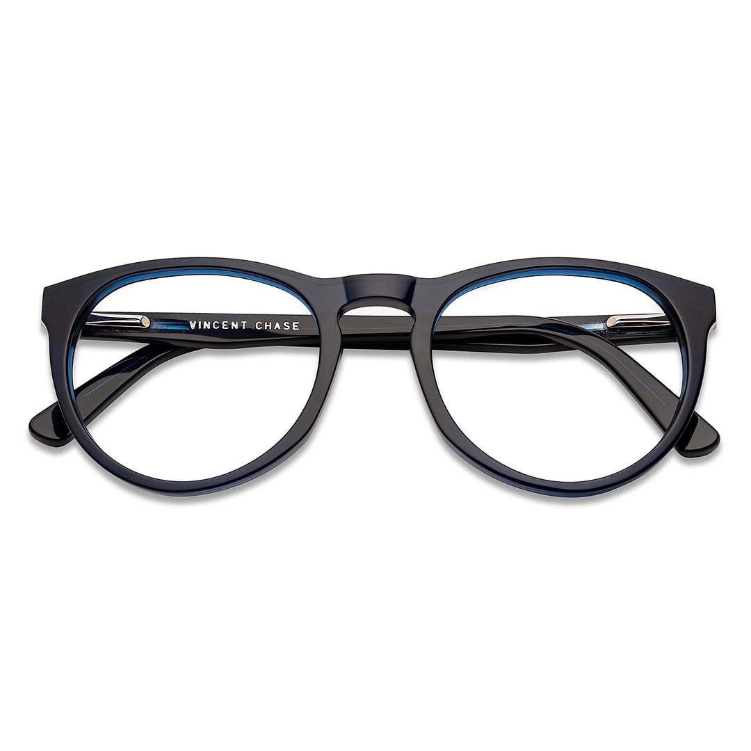 Vincent Chase Online Sky Blue Full Rim Round left side