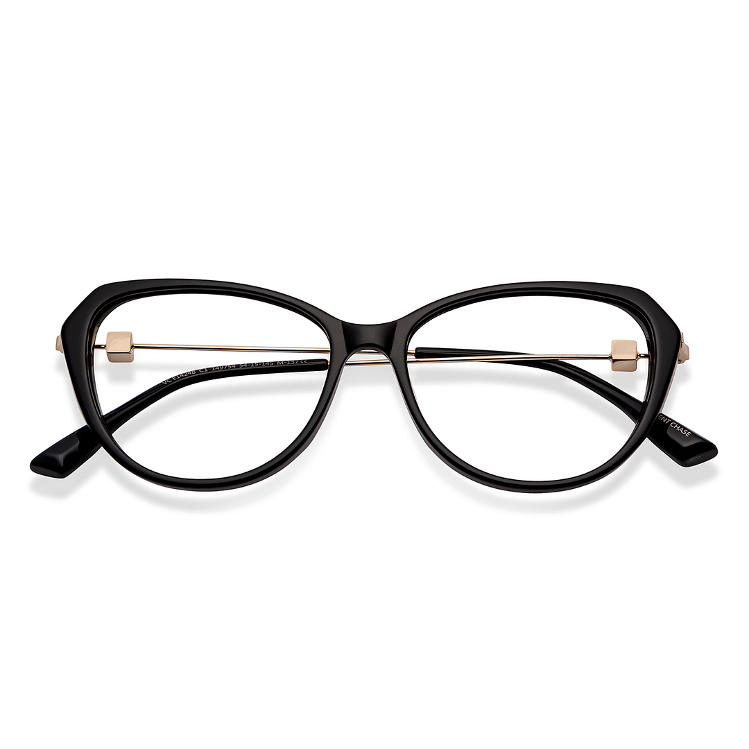Vincent Chase Online Black Full Rim Cat Eye left side