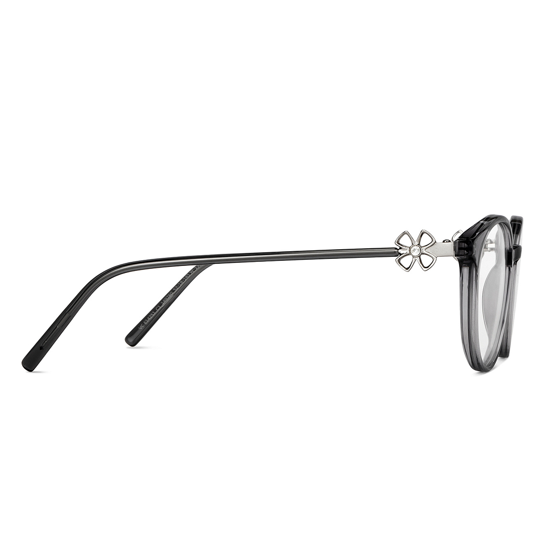 Vincent Chase Online Gray Transparent Full Rim Round left side