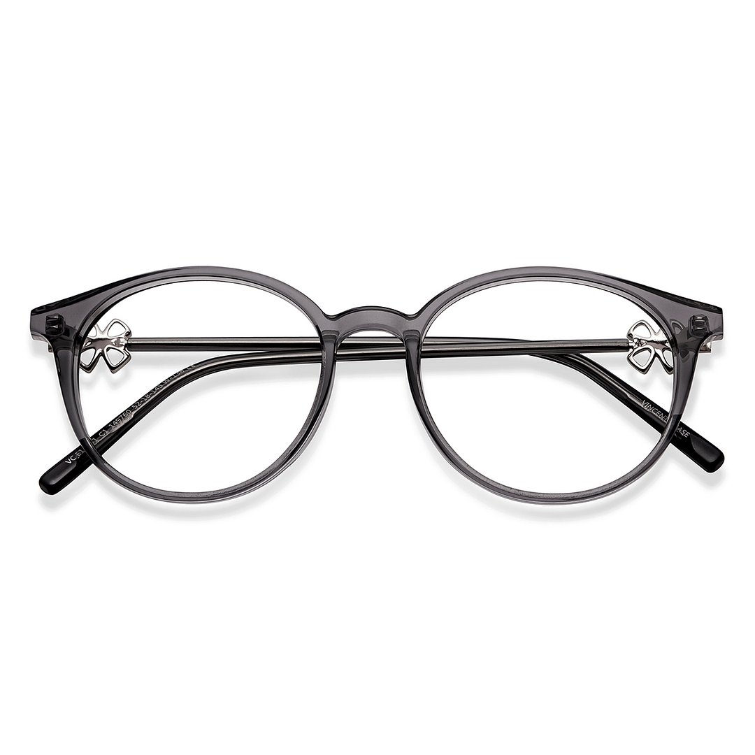 Vincent Chase Online Gray Transparent Full Rim Round left side