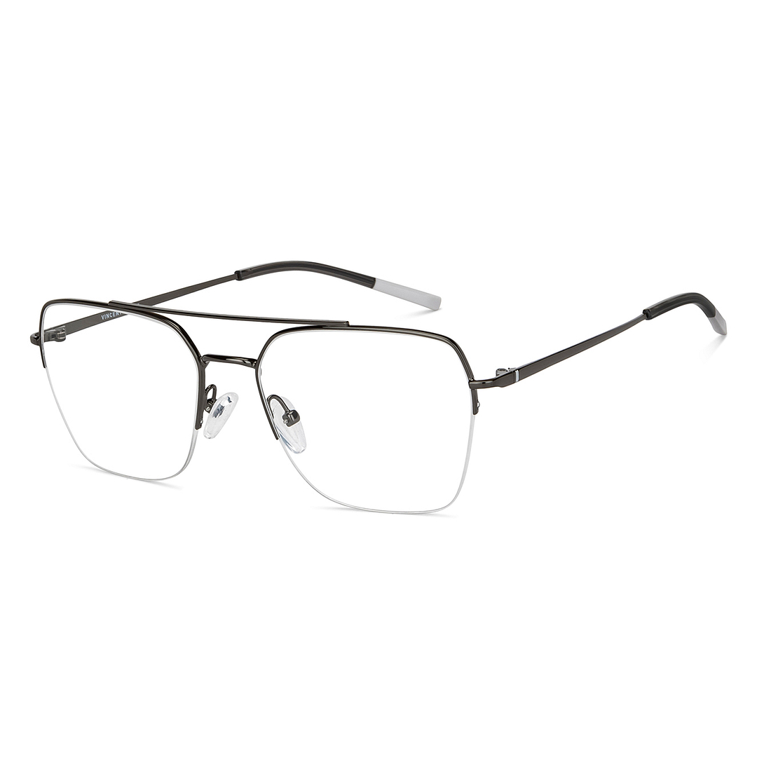 Vincent Chase Online Mid Gunmetal Half Rim Geometric right side