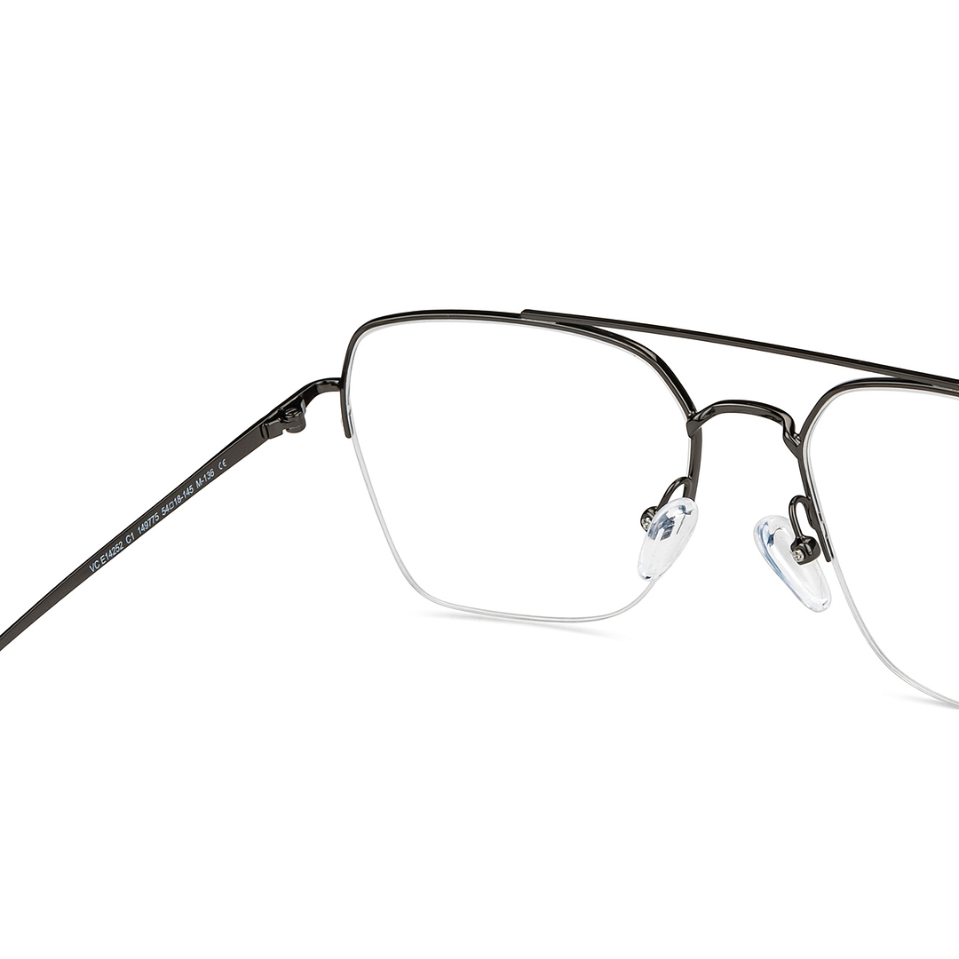 Vincent Chase Online Mid Gunmetal Half Rim Geometric right side