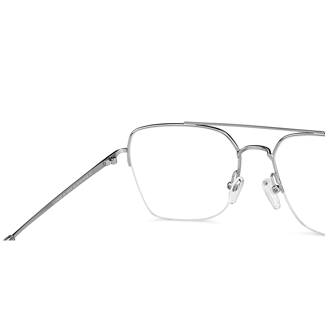 Vincent Chase Online Silver Half Rim Geometric right side