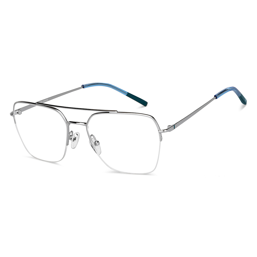 Vincent Chase Online Silver Half Rim Geometric right side