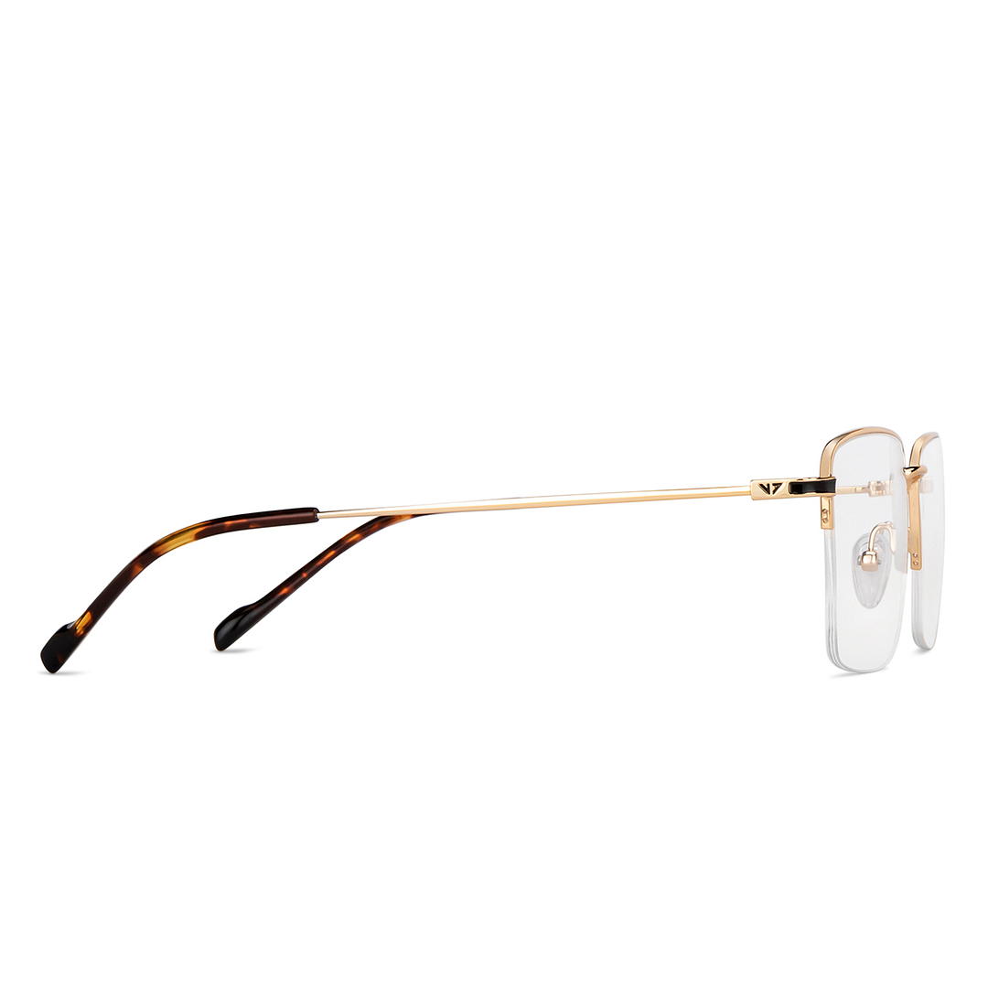 Vincent Chase Online Gold Half Rim Square left side