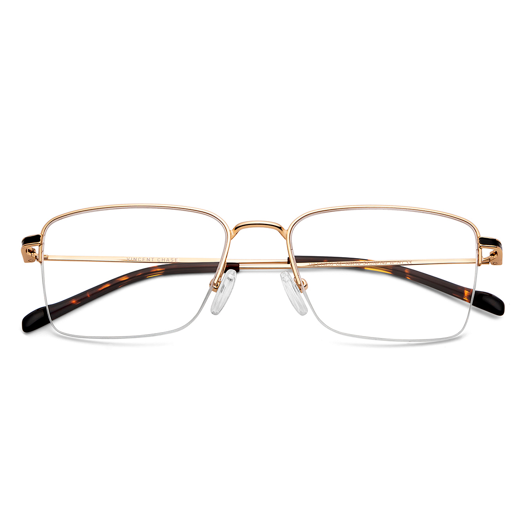 Vincent Chase Online Gold Half Rim Square left side
