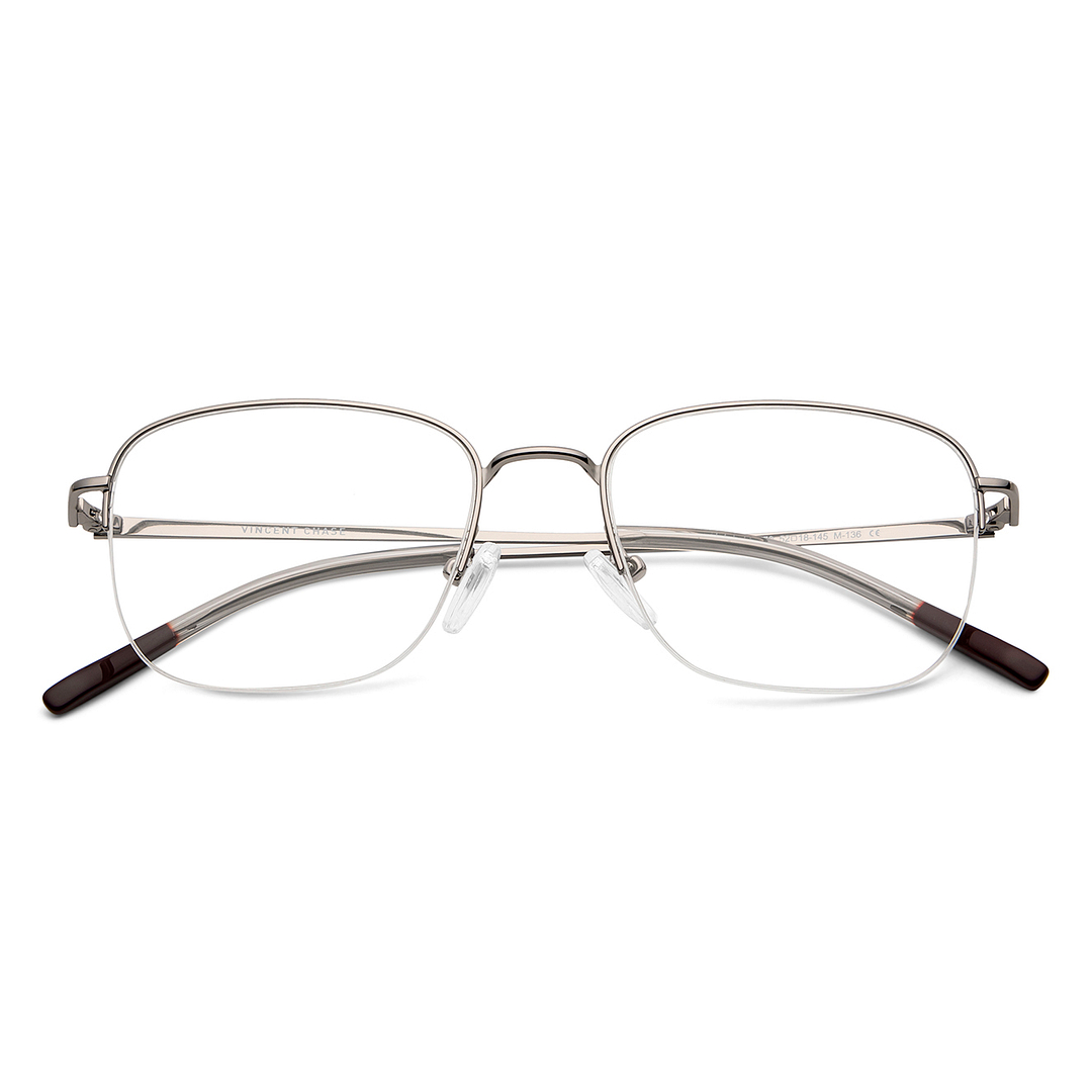 Vincent Chase Online Silver Half Rim Square left side
