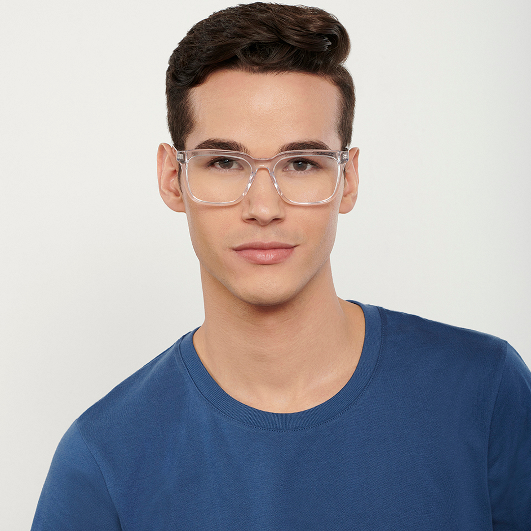Vincent Chase Online Crystal Transparent Full Rim Square left side