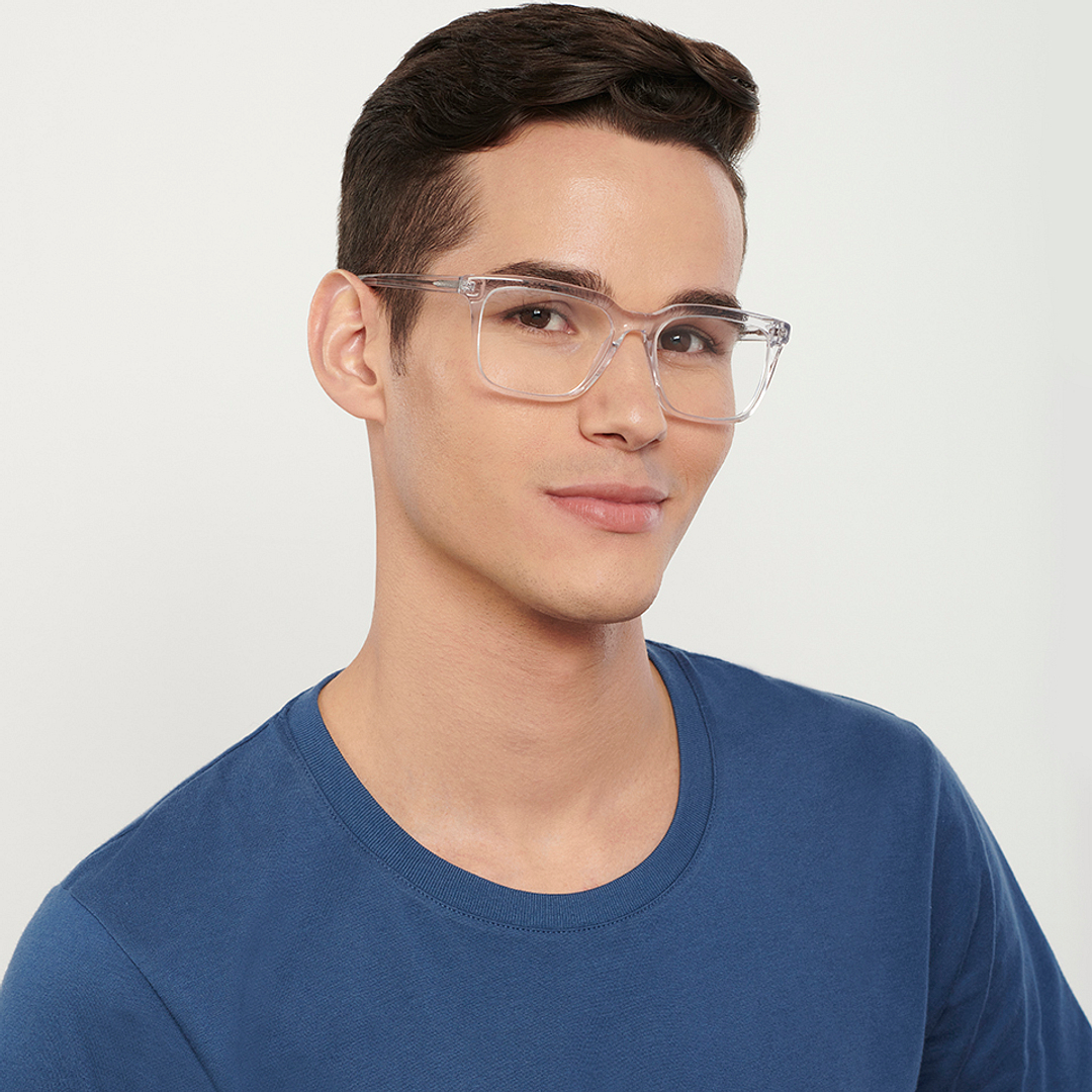 Vincent Chase Online Crystal Transparent Full Rim Square right side
