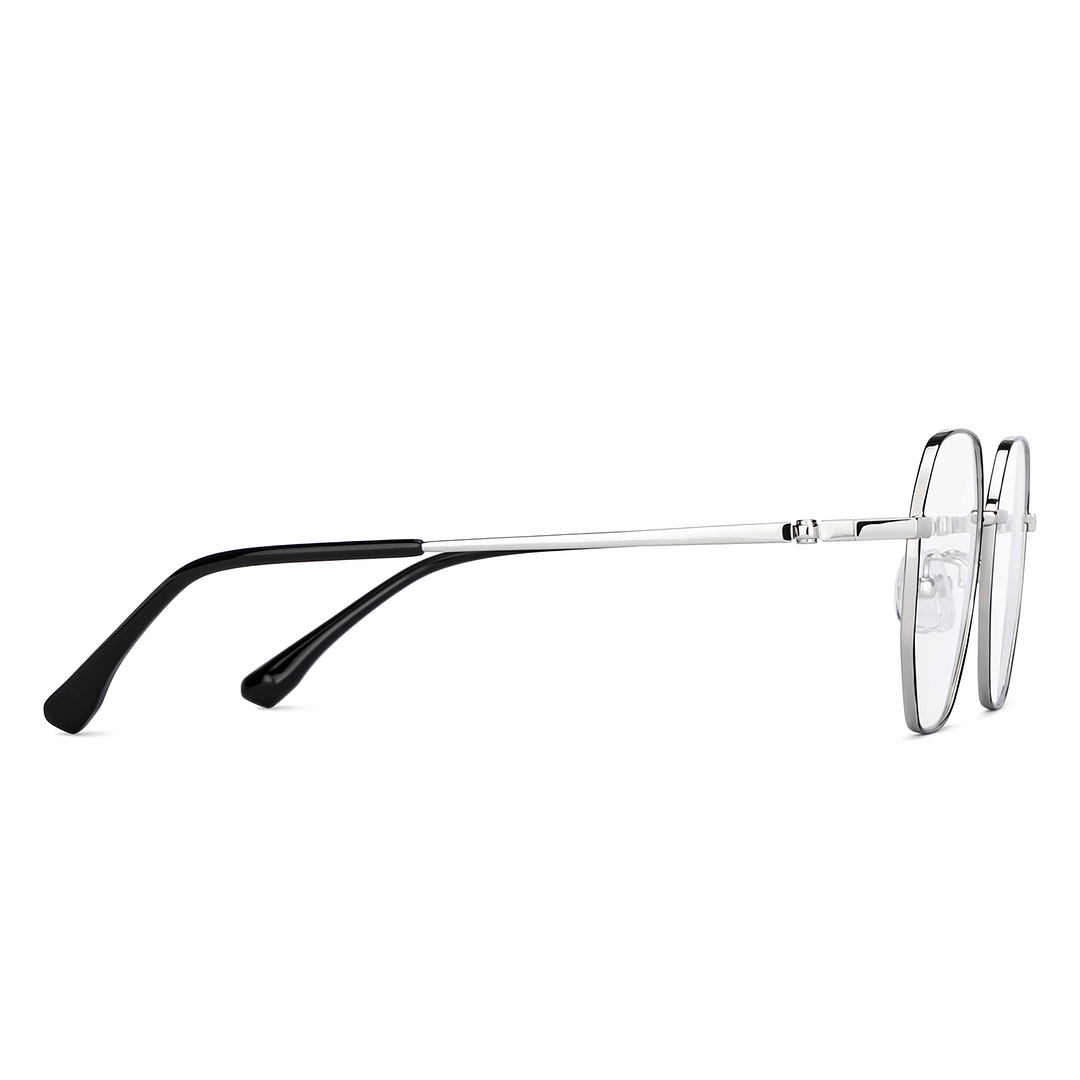 Vincent Chase Online Silver Full Rim Geometric left side