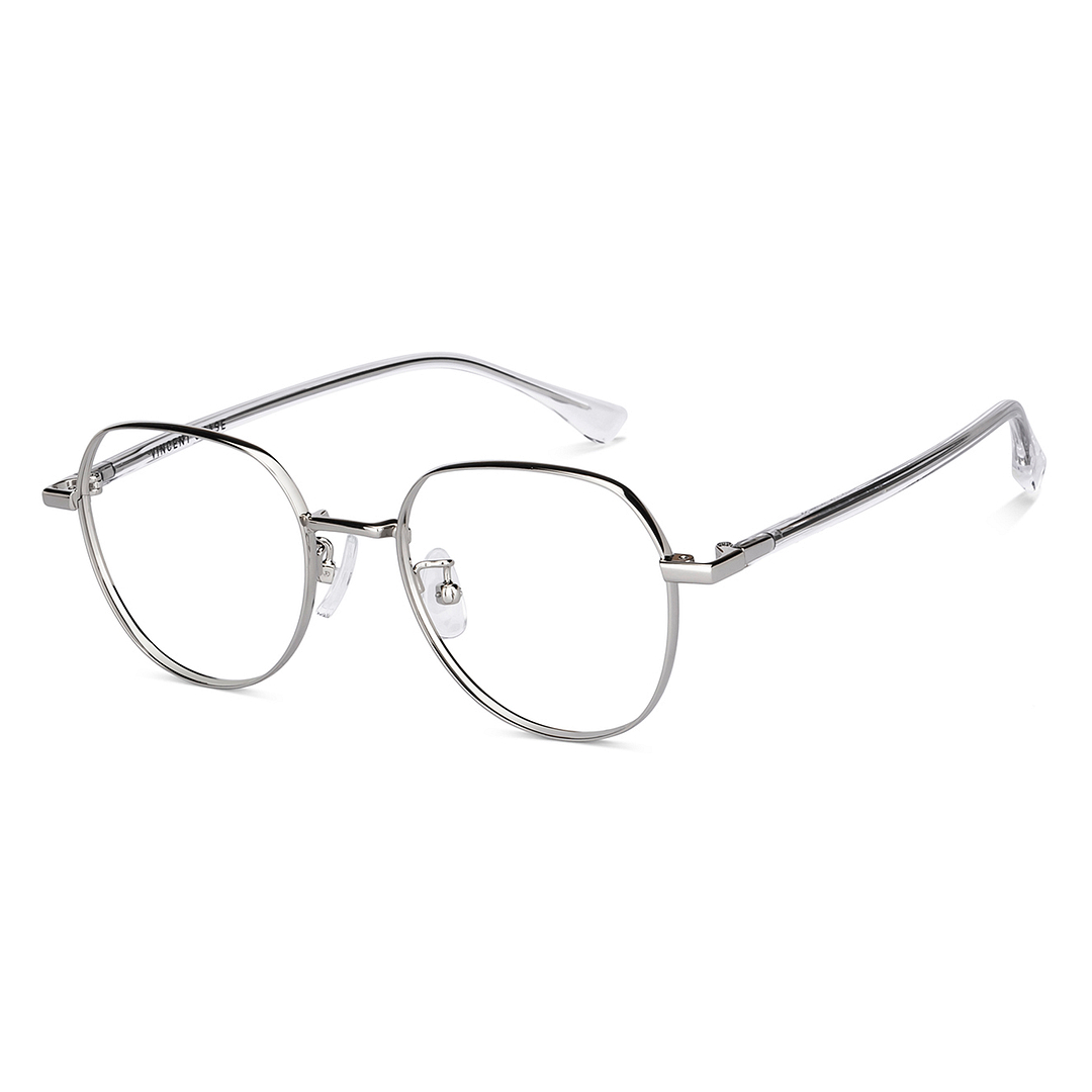 Vincent Chase Online Silver Full Rim Round left side