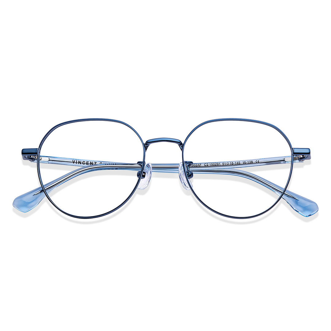 Vincent Chase Online Sky Blue Full Rim Round left side