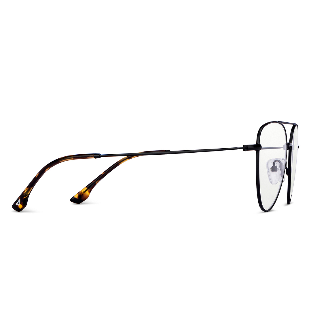 Vincent Chase Online Black Full Rim Aviator left side