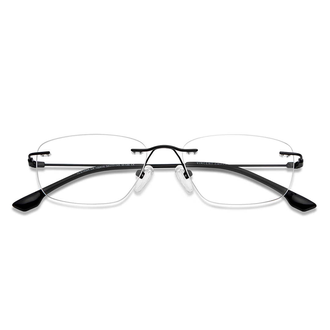 Vincent Chase Online Black Rimless Rectangle left side