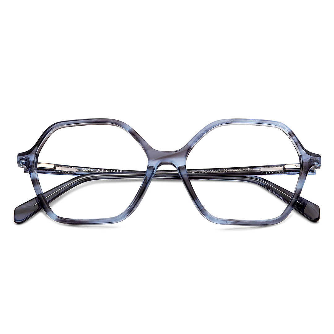 Vincent Chase Online Sky Blue Full Rim Geometric left side