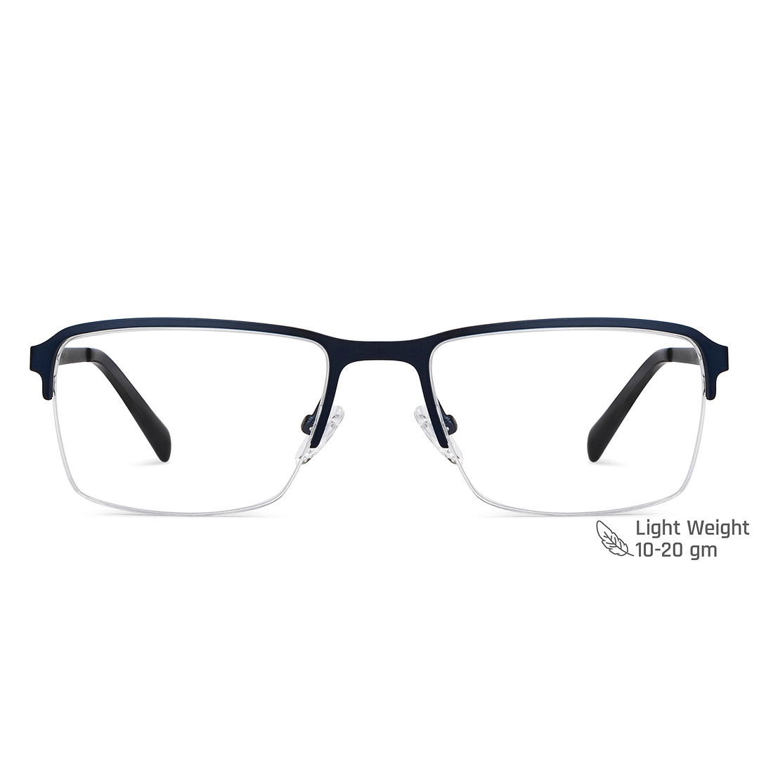 Vincent Chase Sky Blue Half Rim Rectangle right side
