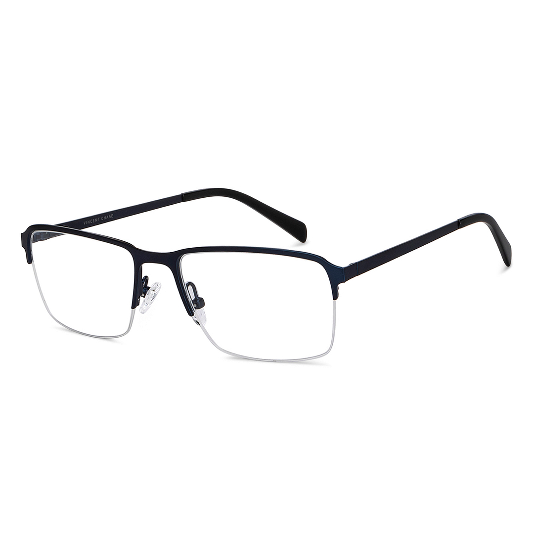 Vincent Chase Sky Blue Half Rim Rectangle right side