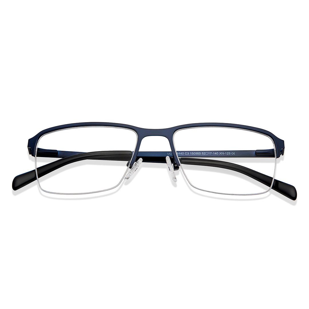 Vincent Chase Sky Blue Half Rim Rectangle left side