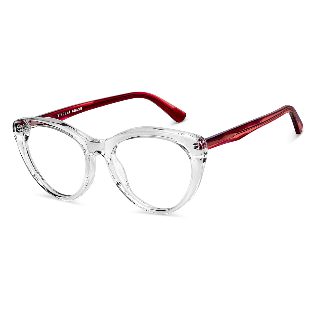 Vincent Chase Online Crystal Transparent Full Rim Cat Eye right side