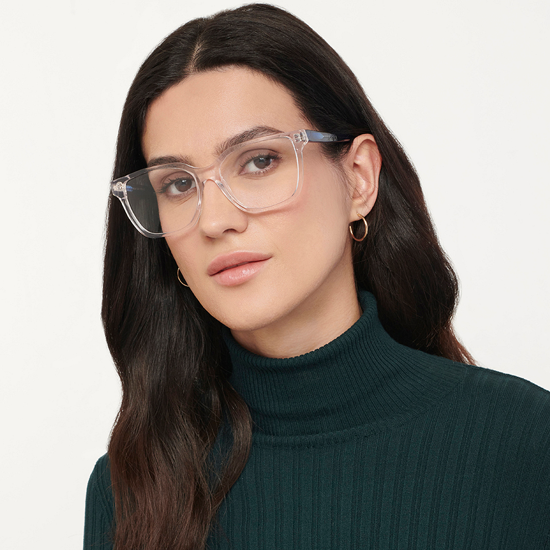 Vincent Chase Online Crystal Transparent Full Rim Square left side